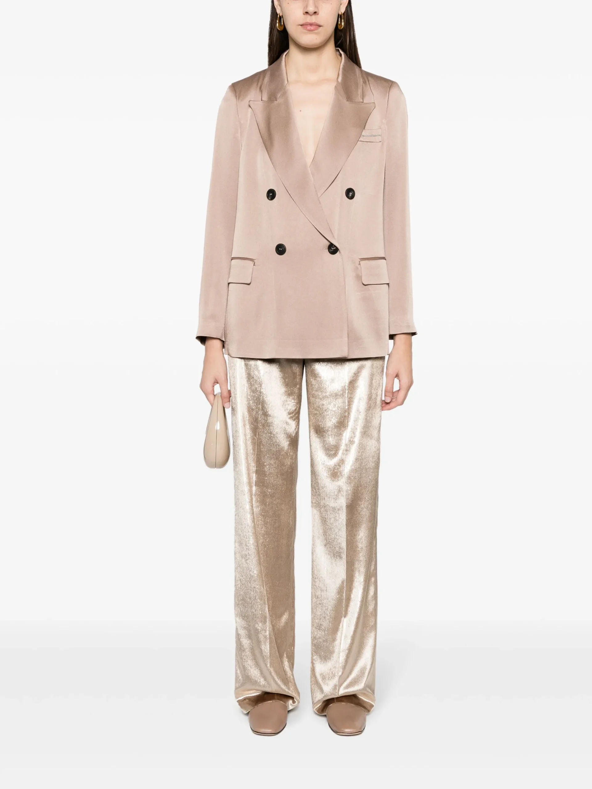 Pantaloni oro Peserico donna