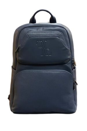 Zaino in pelle blu/nero Billionaire