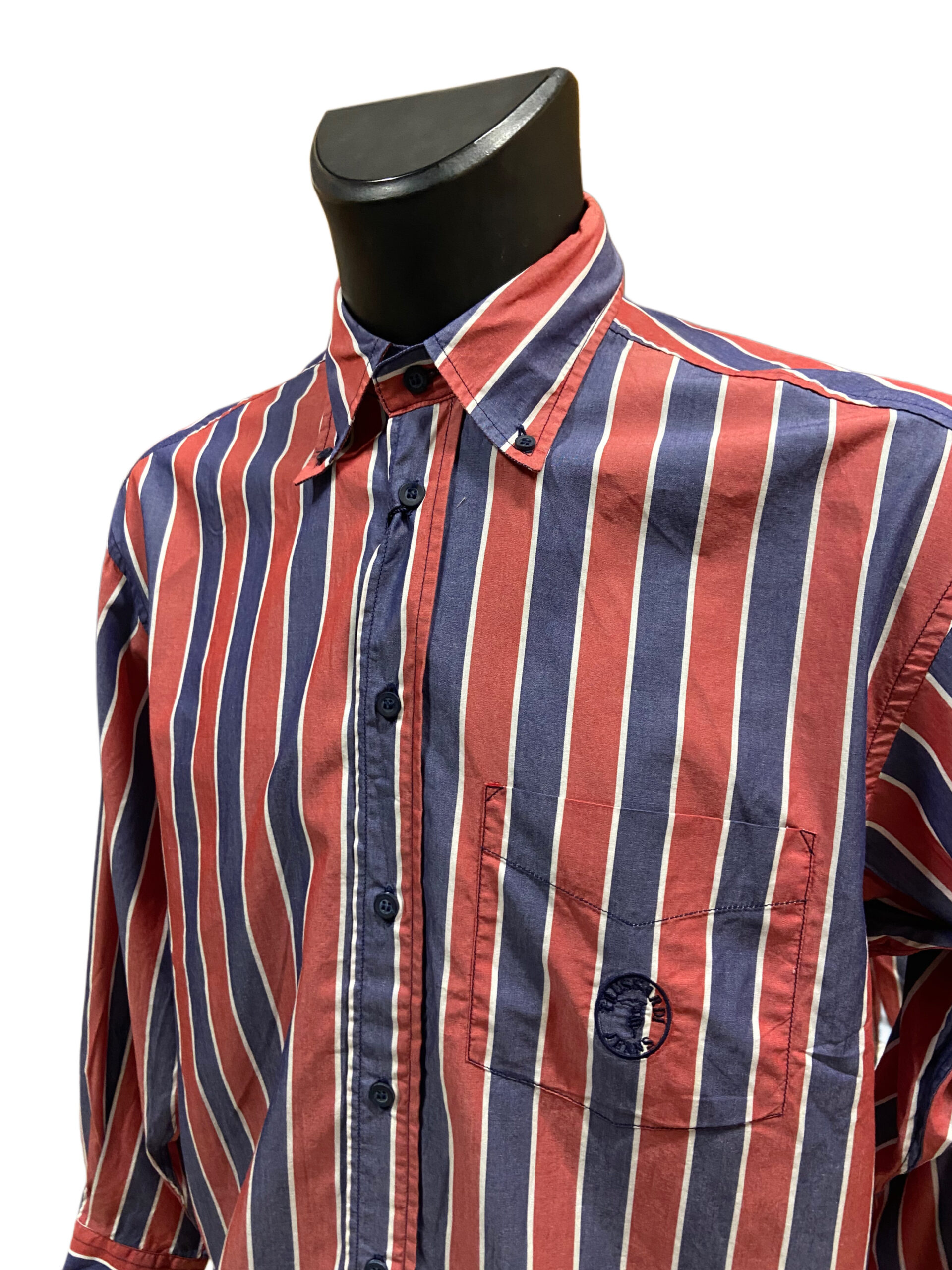 Camicia Trussardi a righe blu e rosso - immagine 2
