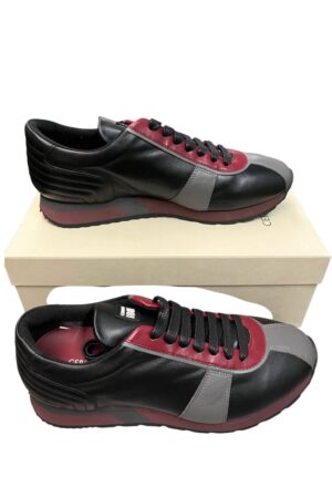 Sneakers neri in pelle Cerruti Uomo