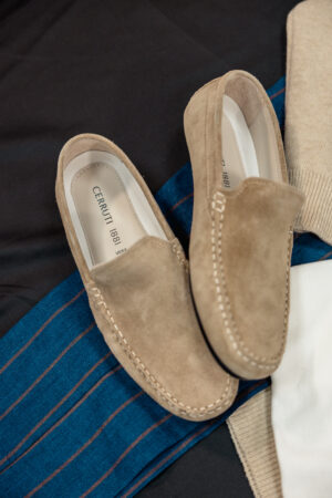 Mocassini scamosciati beige Cerruti 1881 uomo