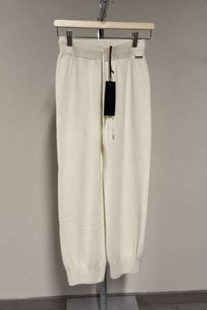 Pantaloni bianchi joggers in maglia Baldinini donna