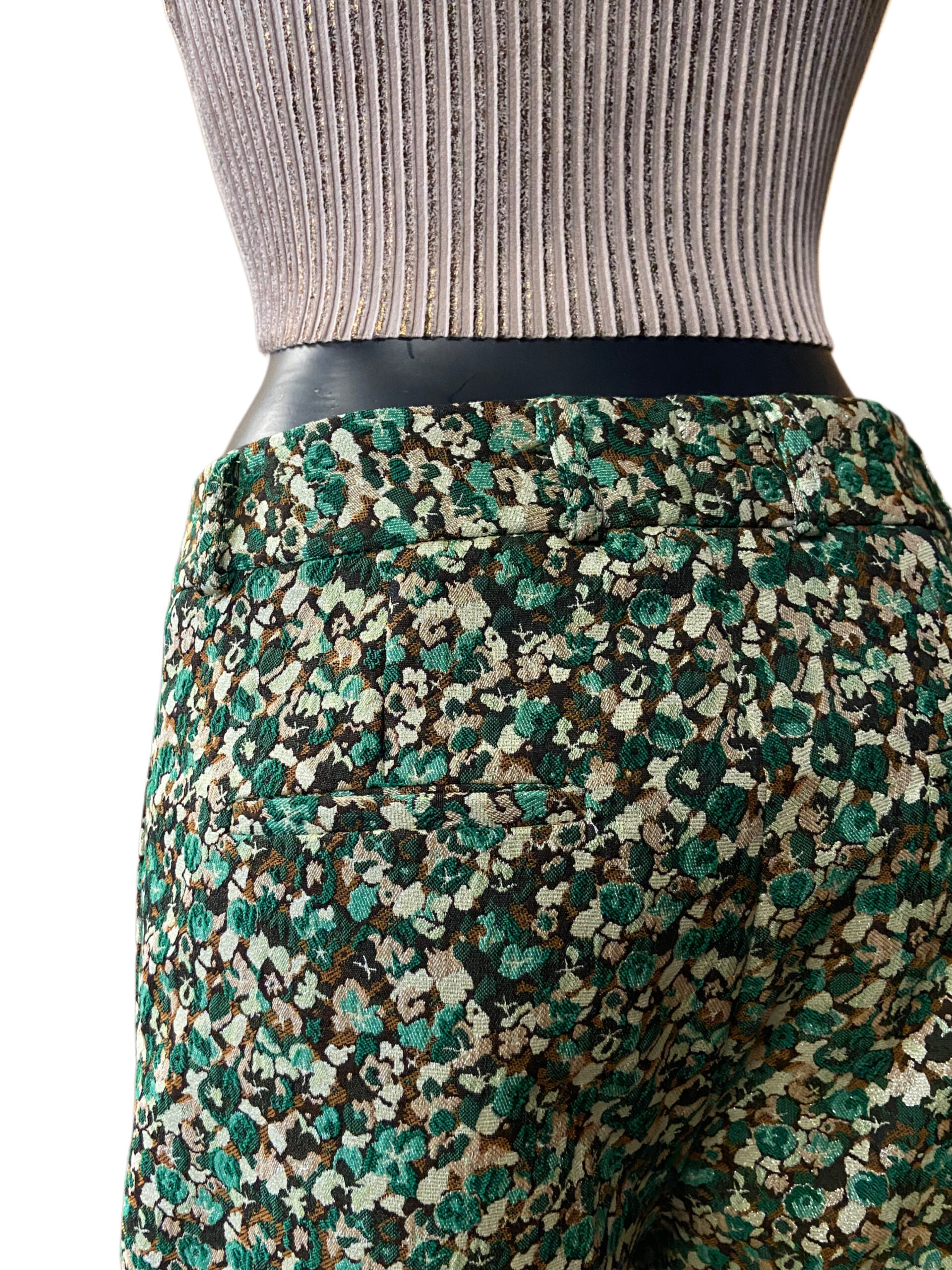Pantaloni floreali verde Baldinini donna - immagine 4