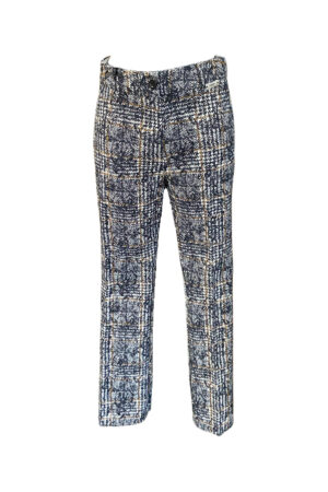 Pantaloni a quadri neri Baldinini donna