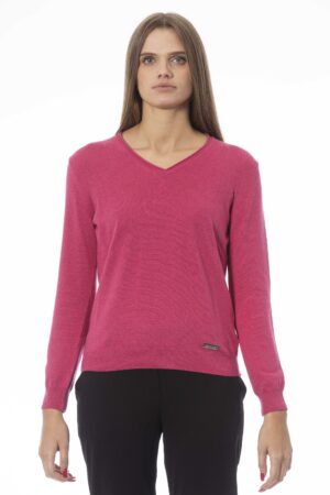 Maglia manica lunga con scollo a V Baldinini donna