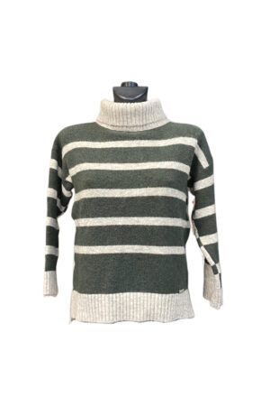 Maglione Dolcevita a righe Baldinini donna