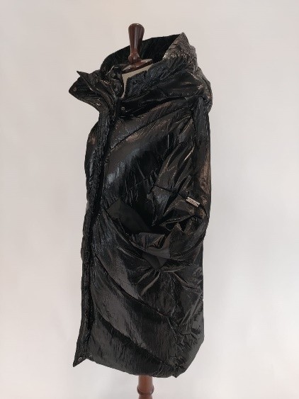 Piumino lungo lucido con cappuccio Trussardi donna - immagine 7