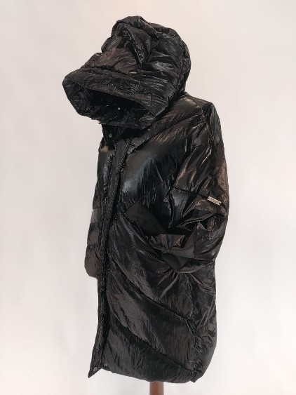 Piumino lungo lucido con cappuccio Trussardi donna - immagine 6