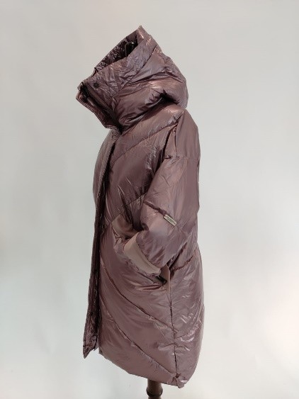 Piumino lungo lucido con cappuccio Trussardi donna - immagine 3