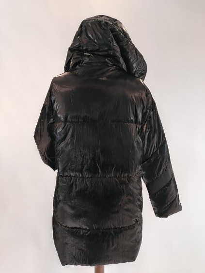 Piumino lungo lucido con cappuccio Trussardi donna - immagine 8