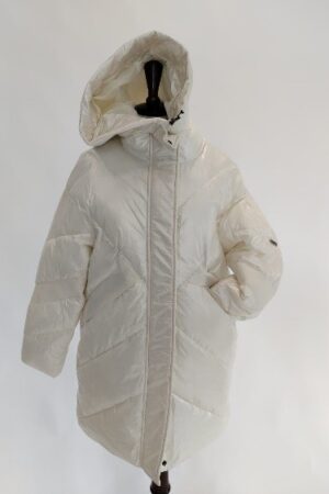 Piumino lungo lucido con cappuccio Trussardi donna