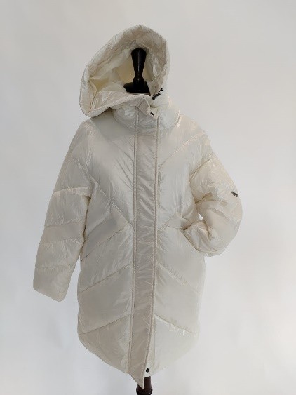 Piumino lungo lucido con cappuccio Trussardi donna