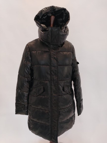 Piumino lungo nero lucido Trussardi donna - immagine 3