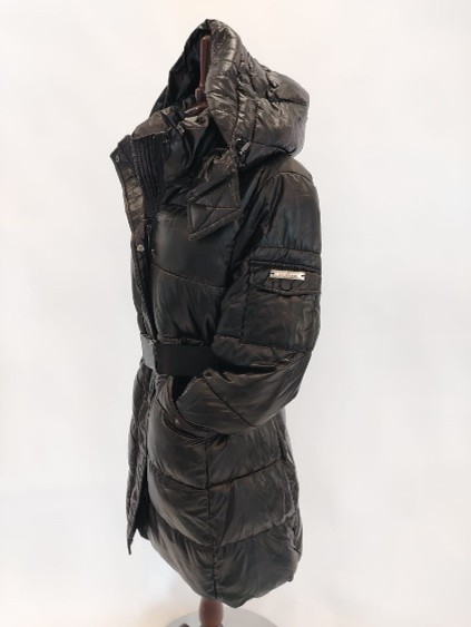 Piumino lungo nero lucido Trussardi donna - immagine 4