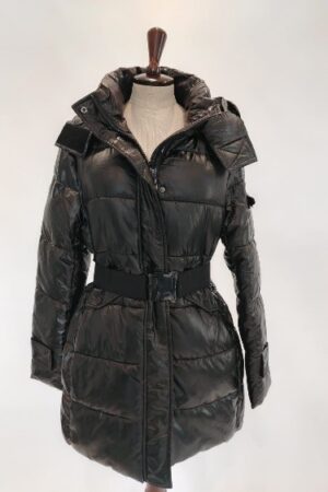 Piumino lungo nero lucido Trussardi donna