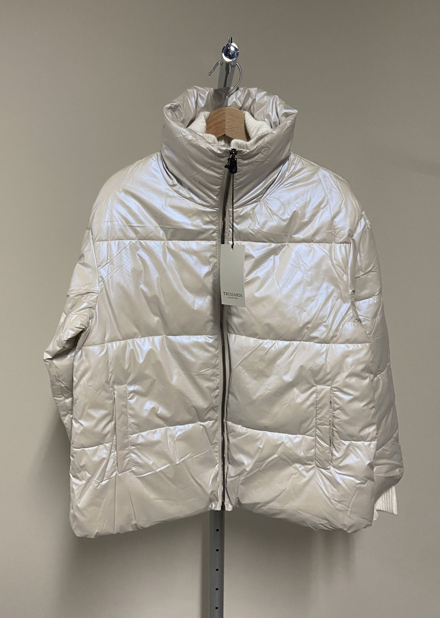 Piumino corto bianco lucido Trussardi donna