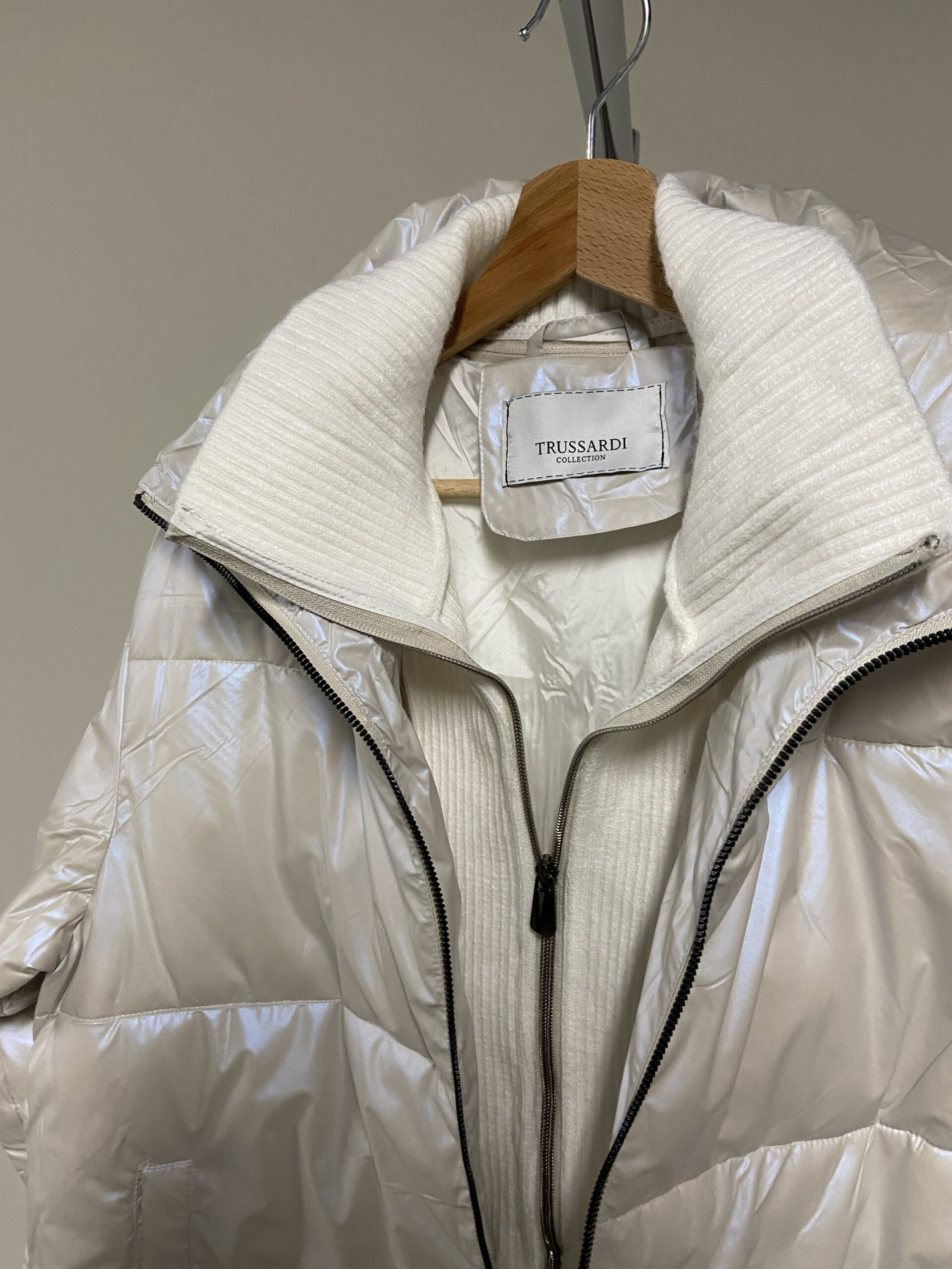 Piumino corto bianco lucido Trussardi donna - immagine 4