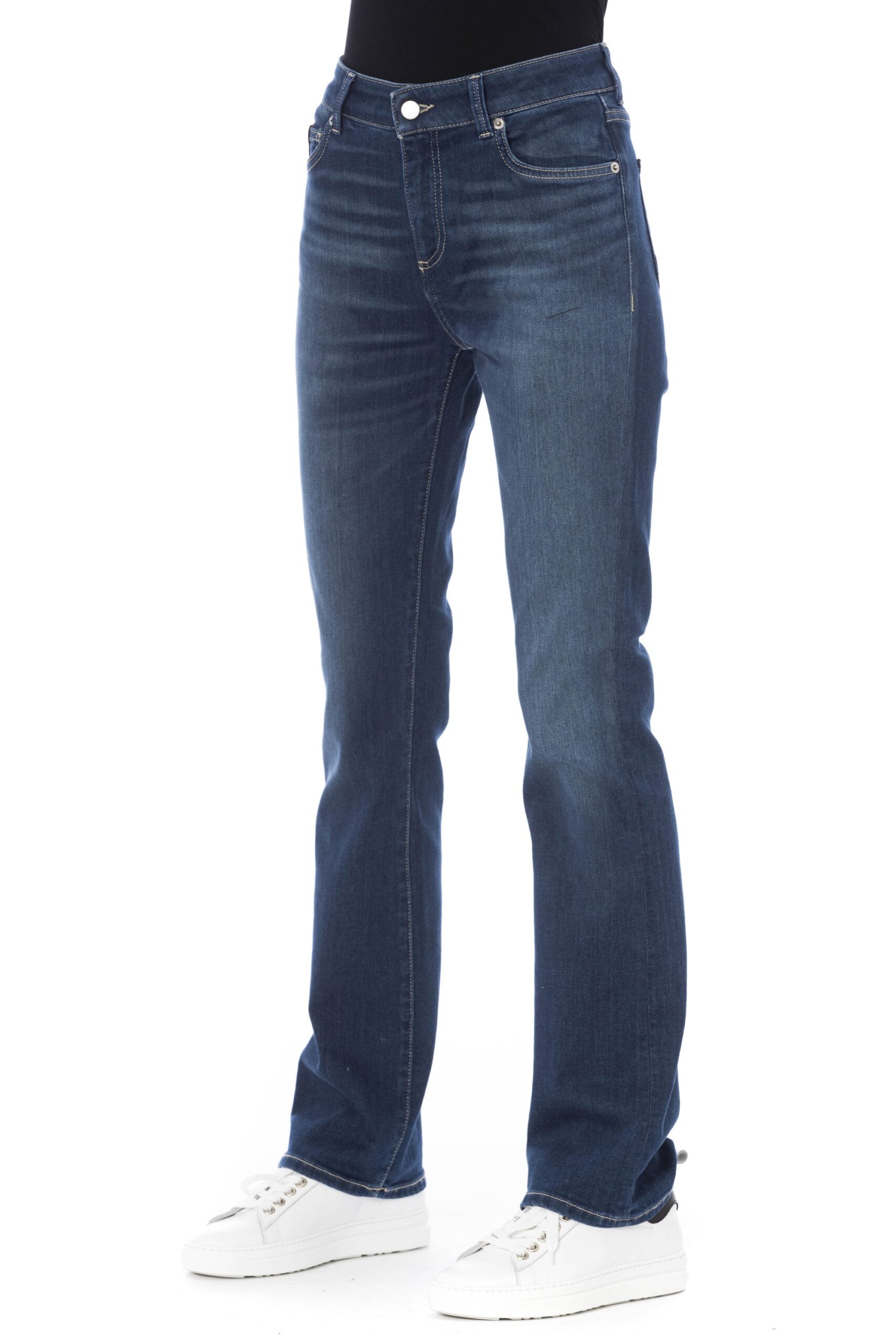 Jeans bootcut in denim blu Baldinini donna - immagine 2