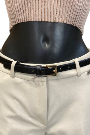 Cintura in pelle nera Frankie Morello donna