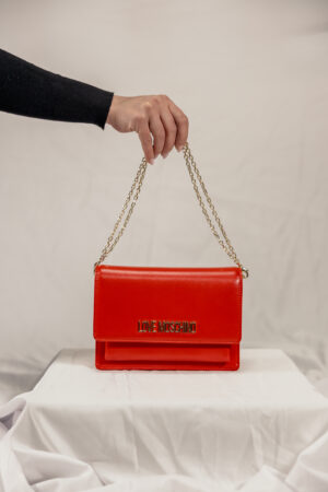 Borsa pochette con catena Love Moschino