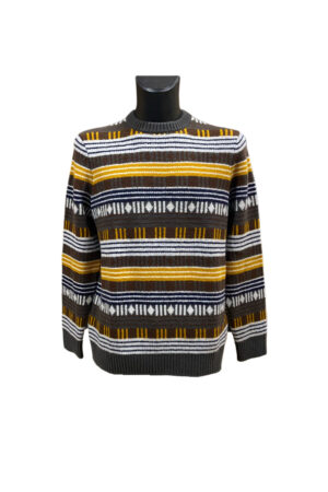 Maglione con motivo geometrico MQJ uomo