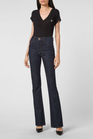 Jeans vita alta flare/slim fit Philipp Plein donna