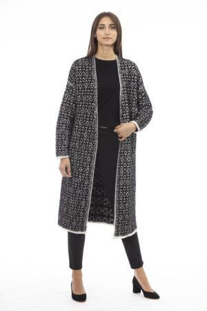 Cardigan lungo bicolore Alpha Studio donna