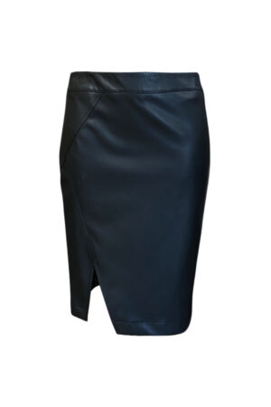 Gonna tubino nera in Similpelle Pianura Studio donna