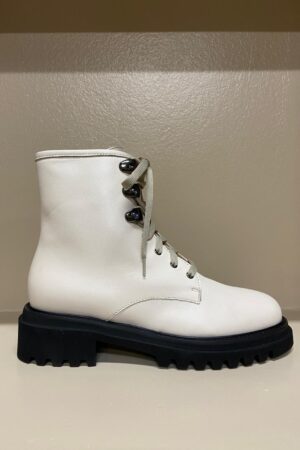 Stivaletti in pelle bianchi Cerruti donna