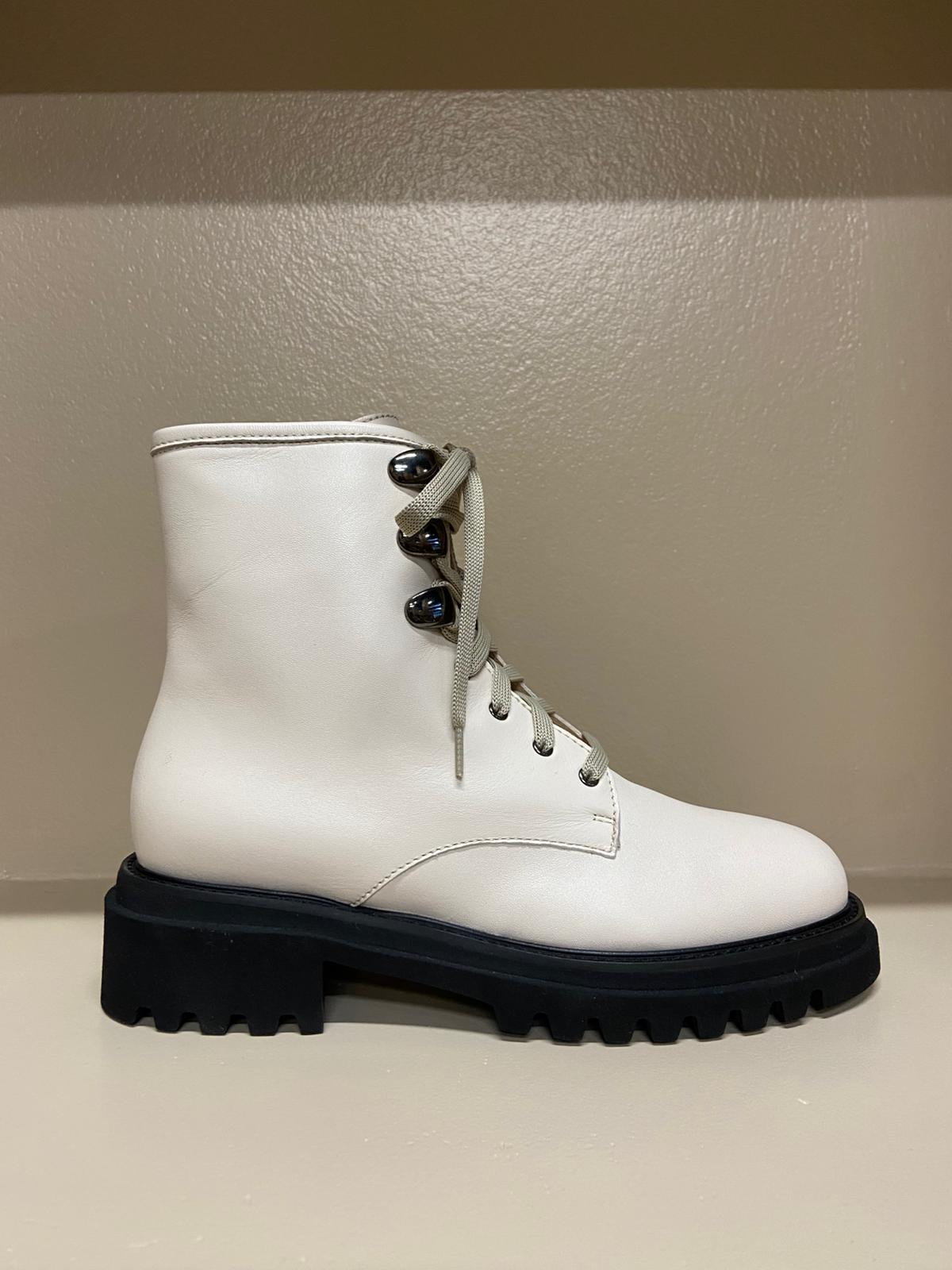 Stivaletti in pelle bianchi Cerruti donna