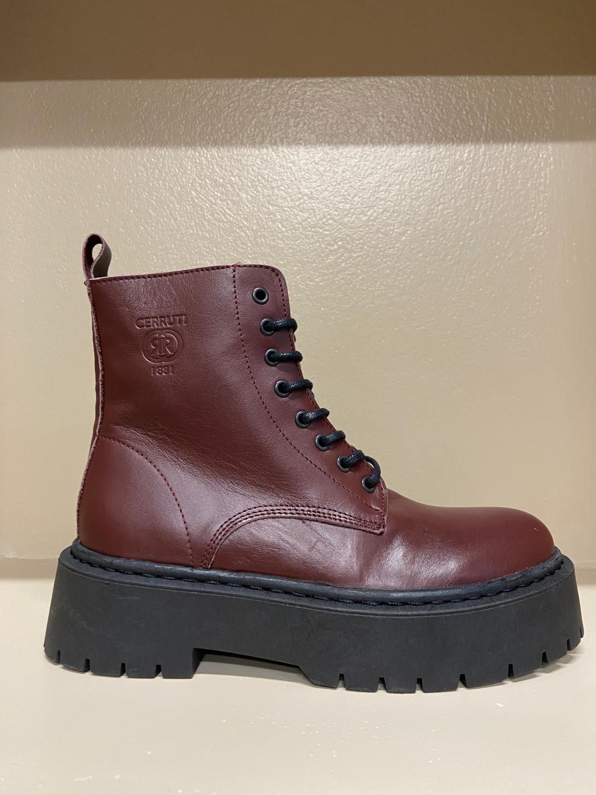 Stivaletti in pelle burgundy Cerruti donna - immagine 2