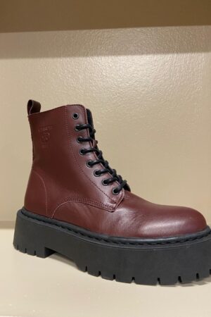 Stivaletti in pelle burgundy Cerruti donna