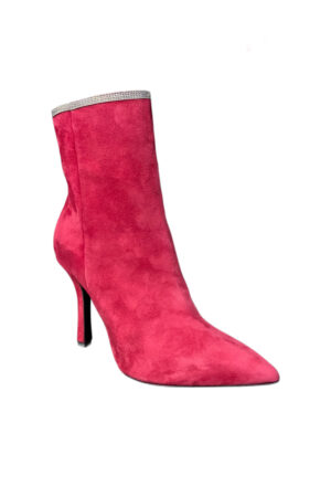 Stivaletti rossi in pelle scamosciata Laudino Caccin