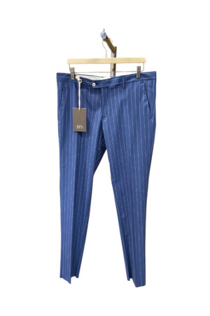 Pantaloni blu a righe Roberto Pepe uomo