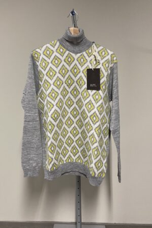 Dolcevita con fantasia a rombi Roberto Pepe uomo