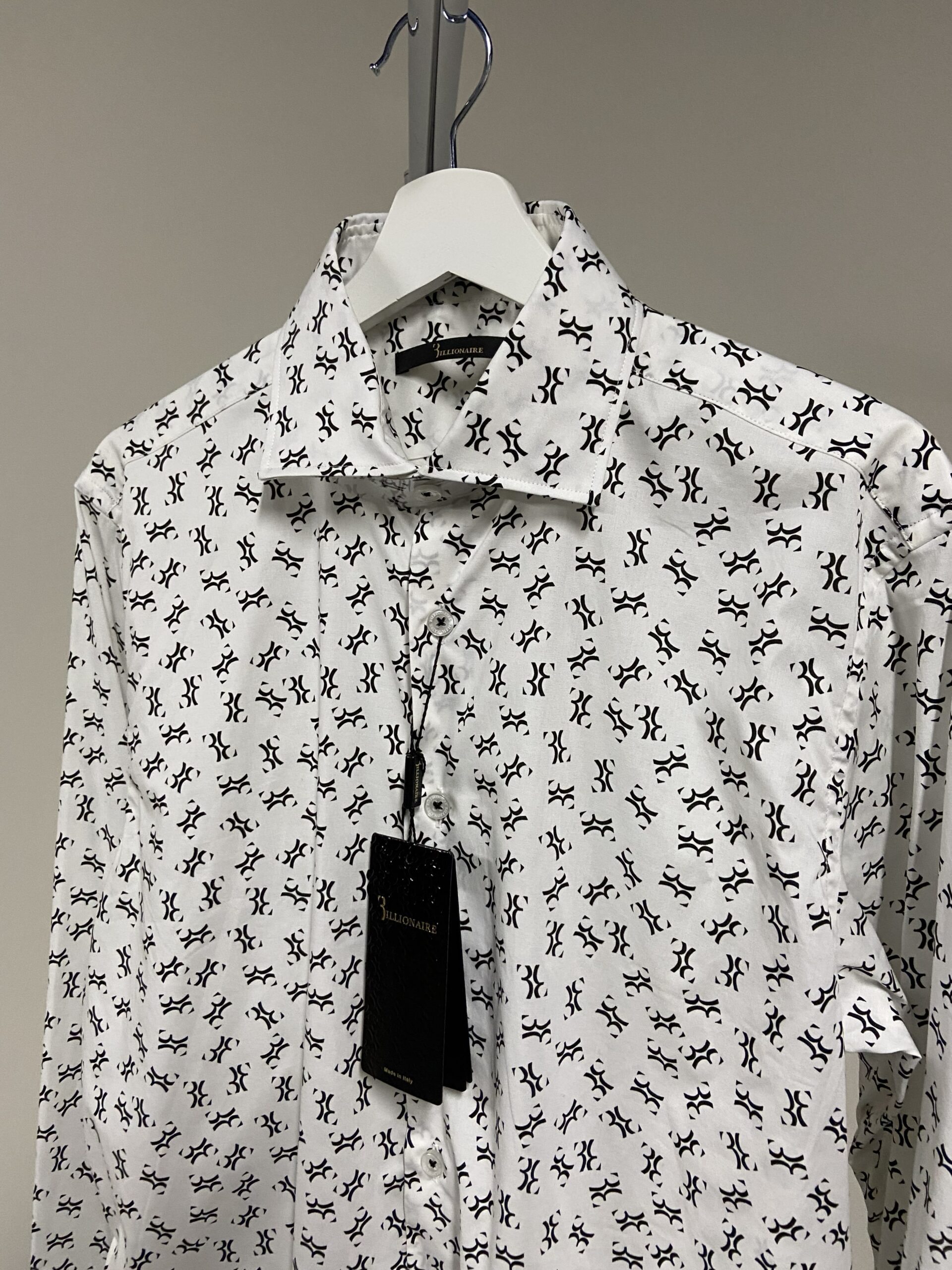 Camicia bianca con logo Billionaire uomo - immagine 3