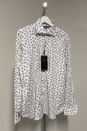 Camicia bianca con logo Billionaire uomo
