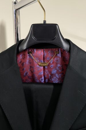 Abito nero con interno jacquard floreale Billionaire uomo