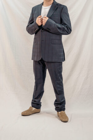 Abito a quadri grigio Trussardi uomo