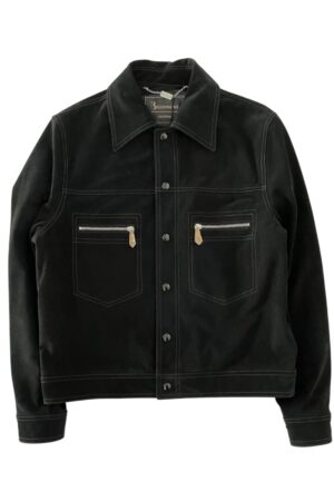 Giacchetta in pelle nero Billionaire uomo