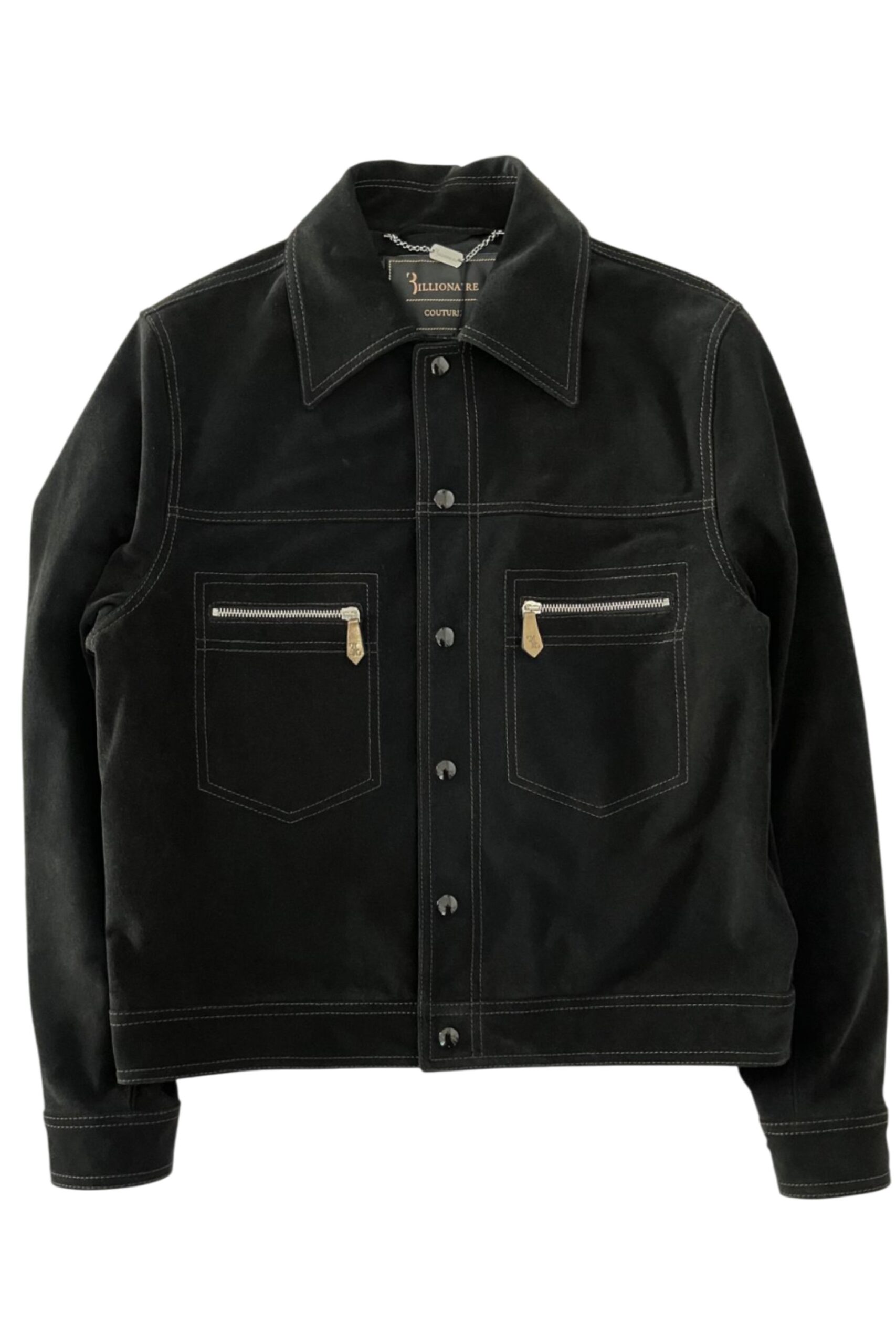 Giacchetta in pelle nero Billionaire uomo