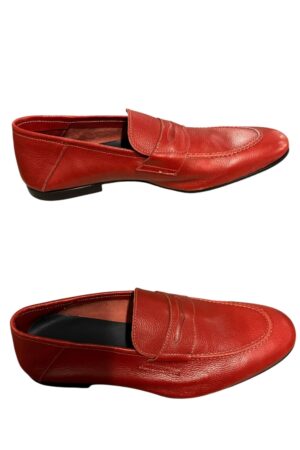 Mocassini in pelle rossi Cerruti uomo