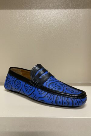 Mocassini in pelle blu Cerruti 1881 uomo