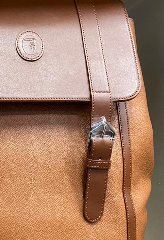 Zaino in pelle marrone Trussardi - immagine 2